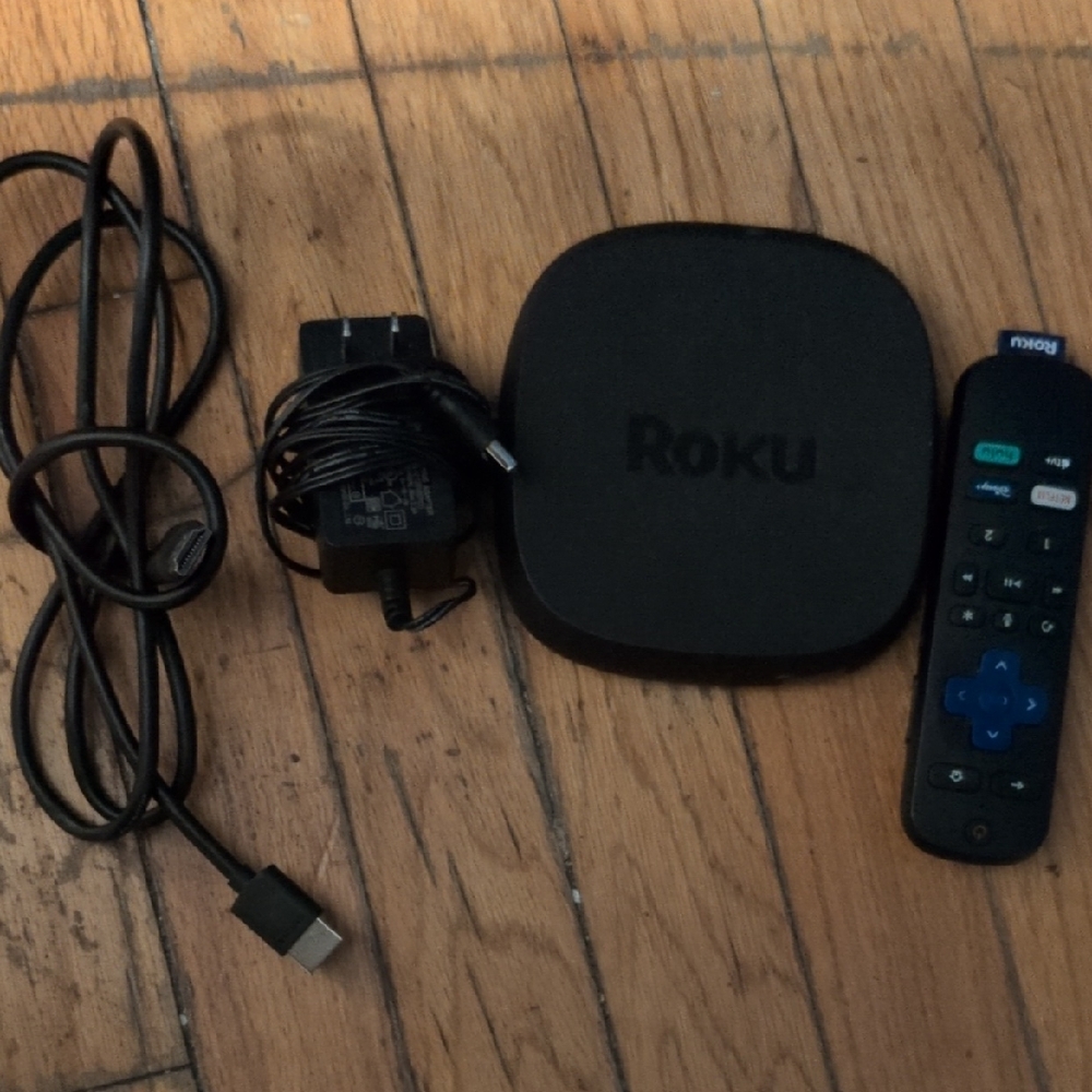Roku Black Streaming Device with Remote and Cable